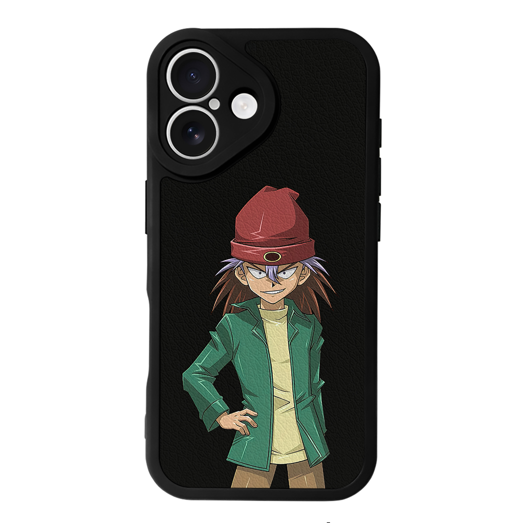（画像用） 遊☆戯☆王 Yu-Gi-Oh! 【iPhone 16シリーズ対応】シリコンスマホケース（レザー調） 材質：シリコン